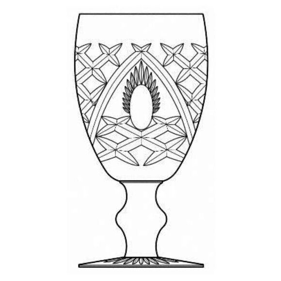 Waterford Crystal 602 Criss Cross Fan Cut Wafer 4.¼" SHERRY STEMS Cordials 5 Pc. - Picture 3 of 10
